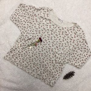 Calico Floral Long Sleeved Top